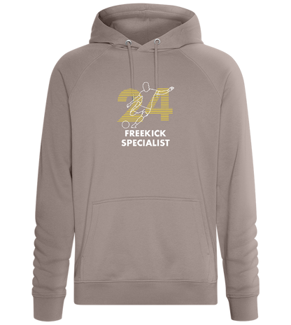 Freekick Specialist Design - Comfort unisex hoodie_CHARCOAL CHIN_front