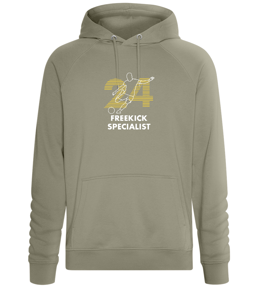 Freekick Specialist Design - Comfort unisex hoodie_KHAKI_front