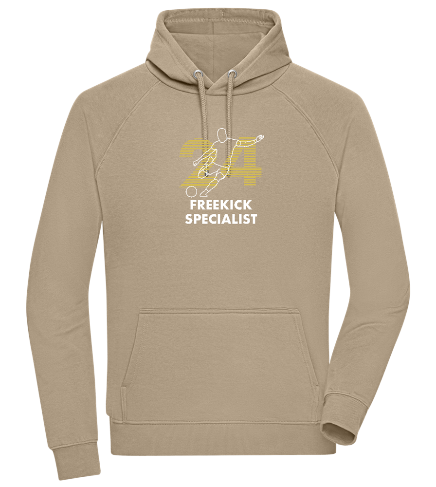 Freekick Specialist Design - Comfort unisex hoodie_KHAKI_front