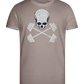 Skull and Barbells Design - Premium men's close fitting t-shirt_CHARCOAL CHIN_front