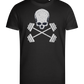 Skull and Barbells Design - Premium men's close fitting t-shirt_DEEP BLACK_front