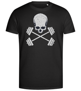 Skull and Barbells Design - Premium men's close fitting t-shirt