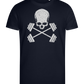 Skull and Barbells Design - Premium men's close fitting t-shirt_FRENCH NAVY_front