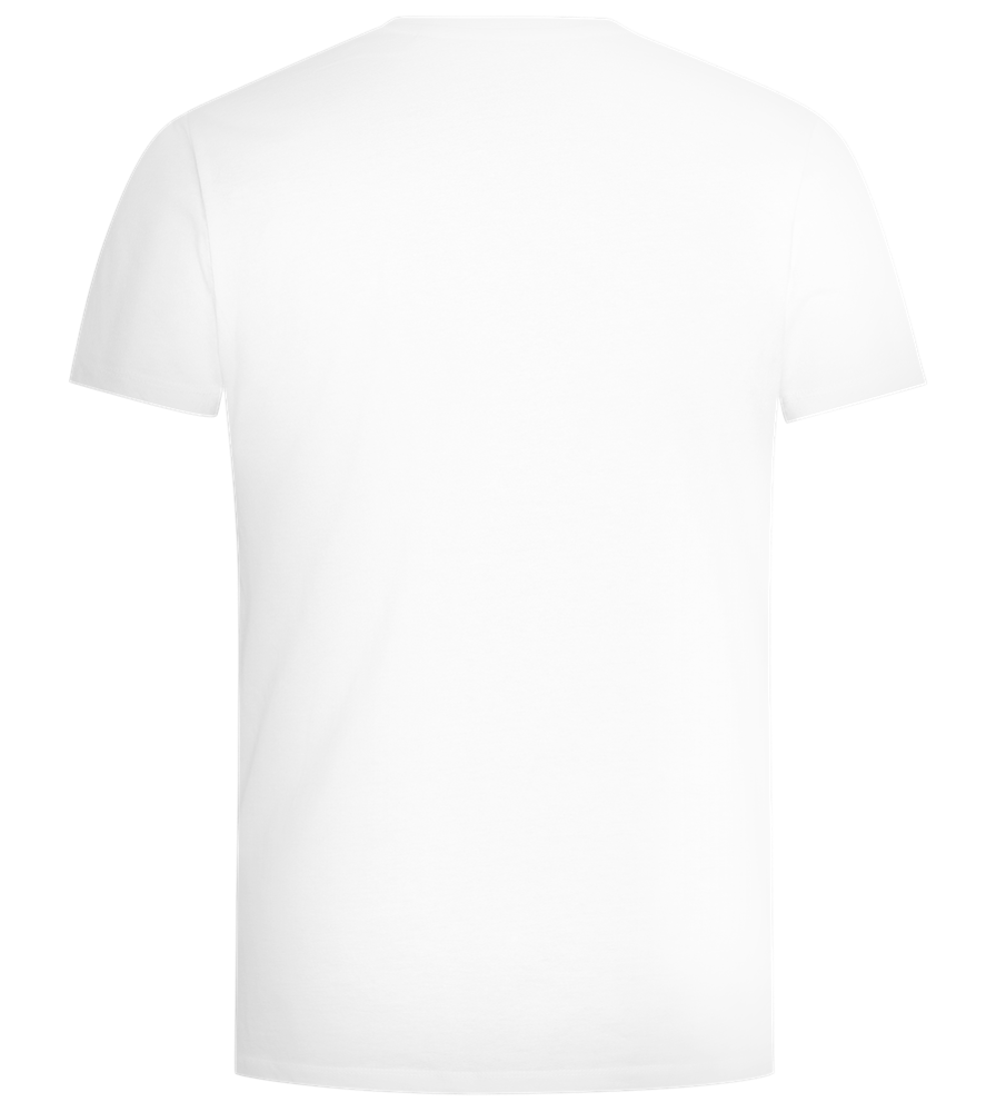 Skull and Barbells Design - Premium men's close fitting t-shirt_WHITE_back