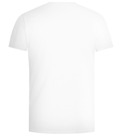 Skull and Barbells Design - Premium men's close fitting t-shirt_WHITE_back