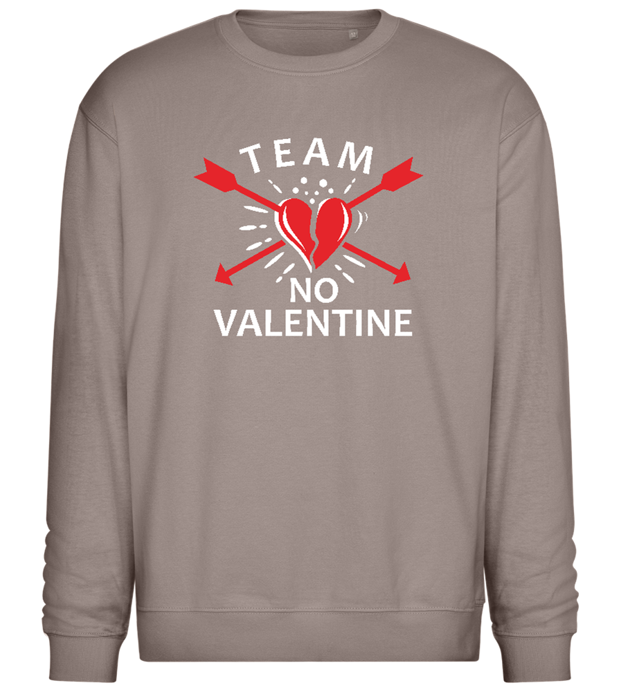 Team No Valentine Design - Comfort Essential Unisex Sweater_CHARCOAL CHIN_front