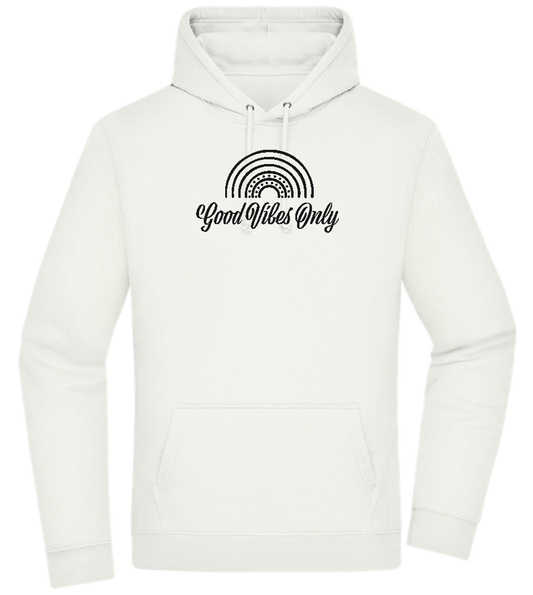 Good Vibes Only Design - Premium Essential Unisex Hoodie_CREAMY GREEN_front