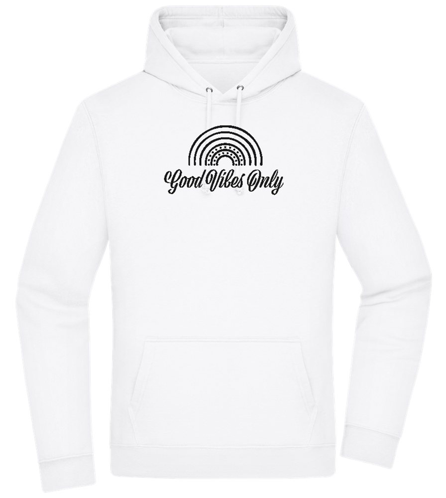 Good Vibes Only Design - Premium Essential Unisex Hoodie_WHITE_front