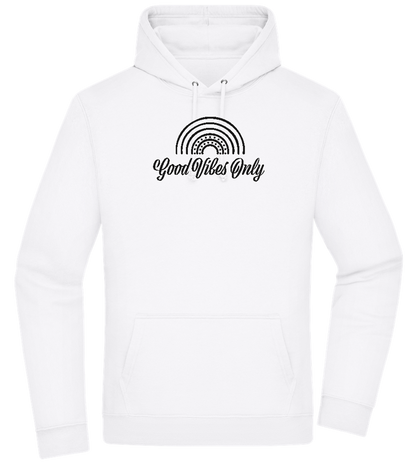 Good Vibes Only Design - Premium Essential Unisex Hoodie_WHITE_front