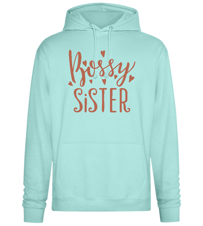 Bossy Sister Text Design - Premium Essential Unisex Hoodie_ARCTIC BLUE_front