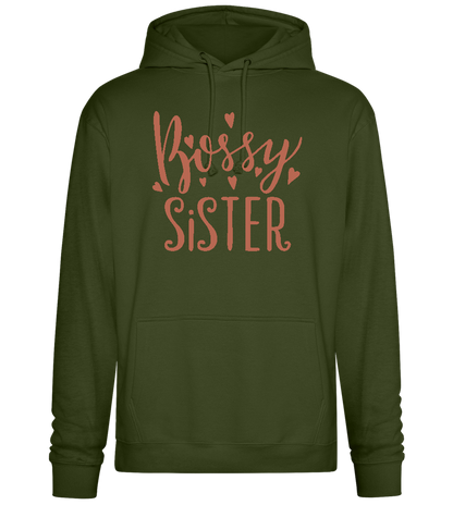 Bossy Sister Text Design - Premium Essential Unisex Hoodie_ARMY_front