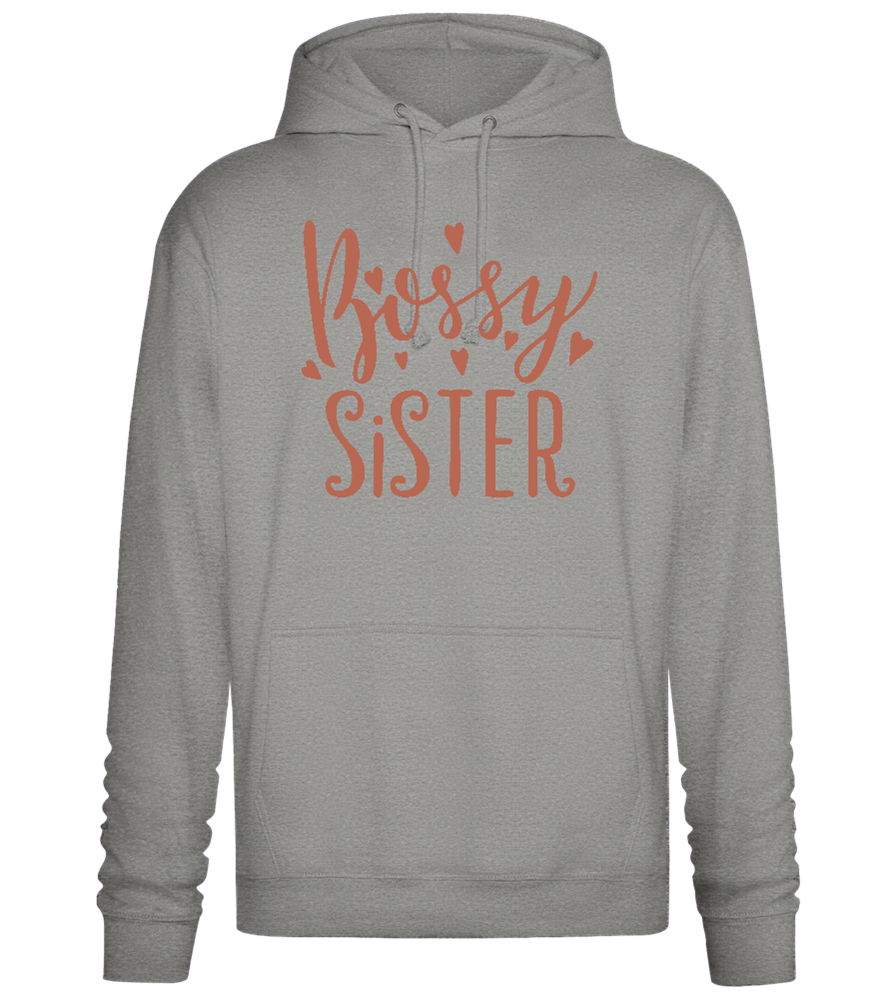 Bossy Sister Text Design - Premium Essential Unisex Hoodie_ORION GREY II_front