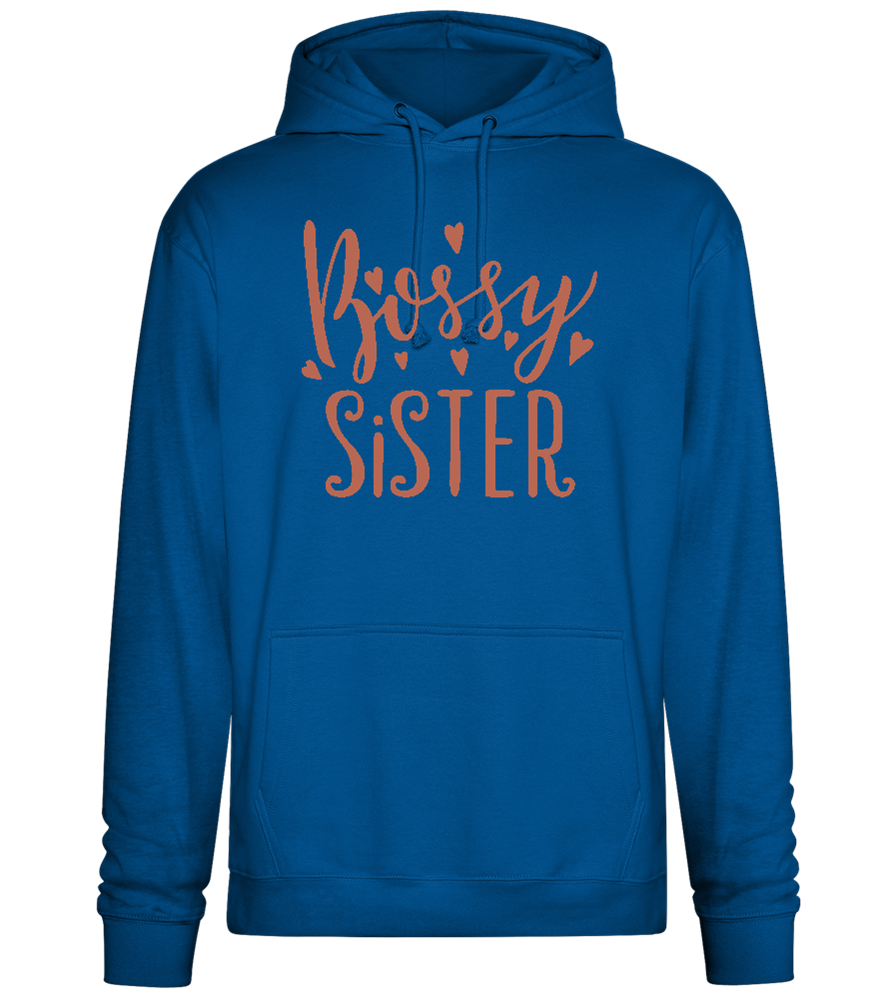 Bossy Sister Text Design - Premium Essential Unisex Hoodie_ROYAL_front