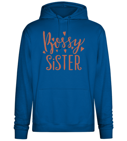 Bossy Sister Text Design - Premium Essential Unisex Hoodie_ROYAL_front