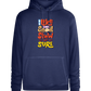 Slow but Sure Design - Premium unisex hoodie_DENIM CHINA_front