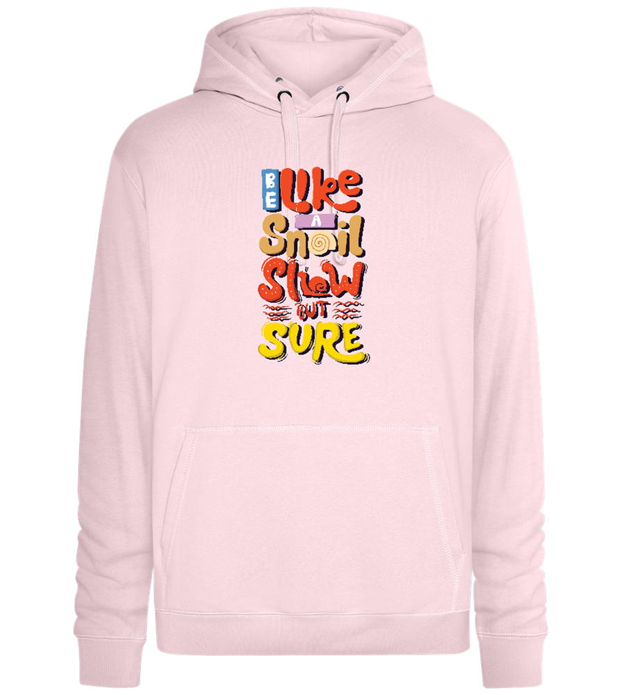 Slow but Sure Design - Premium unisex hoodie_LIGHT PEACH ROSE_front