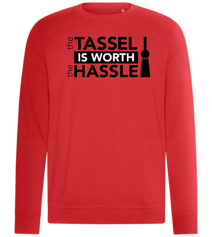 Worth The Hassle Design - Comfort unisex sweater_RED_front