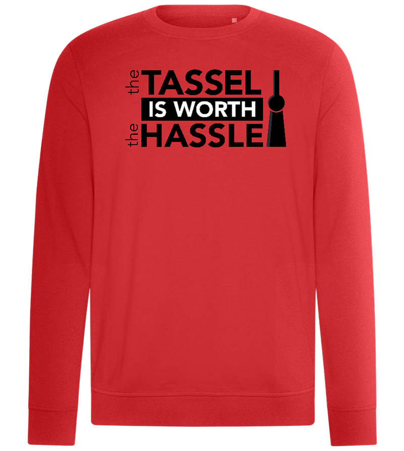 Worth The Hassle Design - Comfort unisex sweater_RED_front