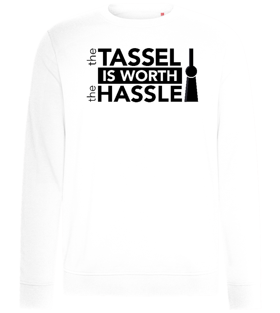 Worth The Hassle Design - Comfort unisex sweater_WHITE_front