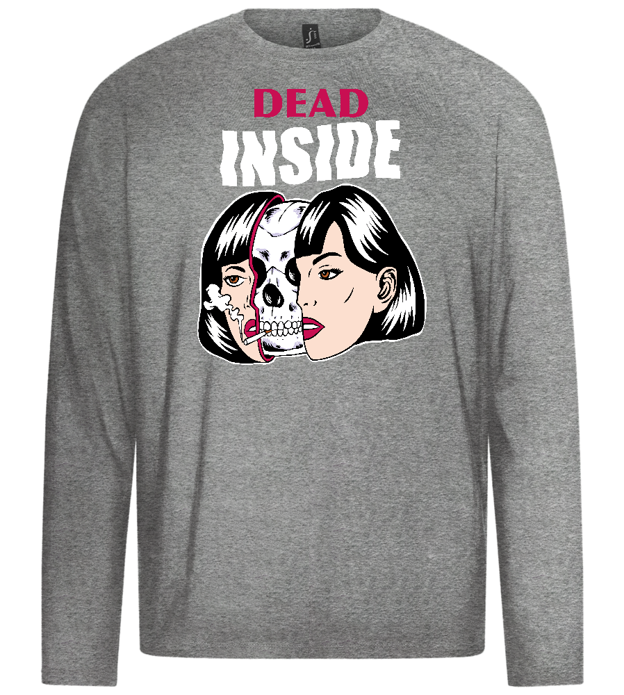 Dead Inside Design - Premium men's long sleeve t-shirt_ORION GREY_front