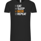 Beer Repeat Design - Comfort Unisex T-Shirt_DEEP BLACK_front