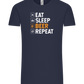 Beer Repeat Design - Comfort Unisex T-Shirt_FRENCH NAVY_front