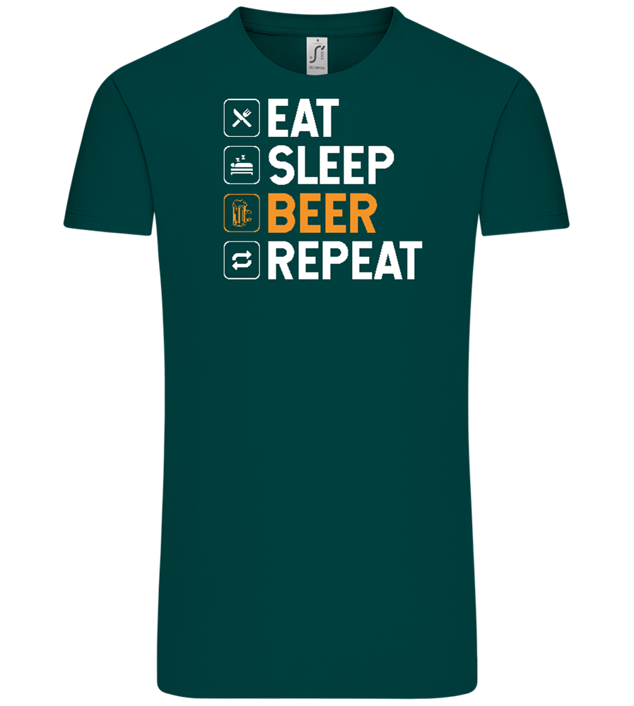 Beer Repeat Design - Comfort Unisex T-Shirt_GREEN EMPIRE_front