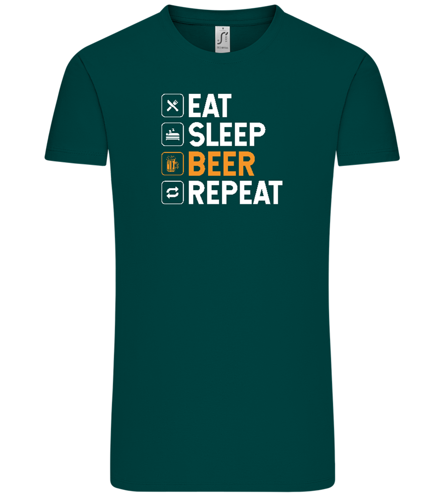 Beer Repeat Design - Comfort Unisex T-Shirt_GREEN EMPIRE_front