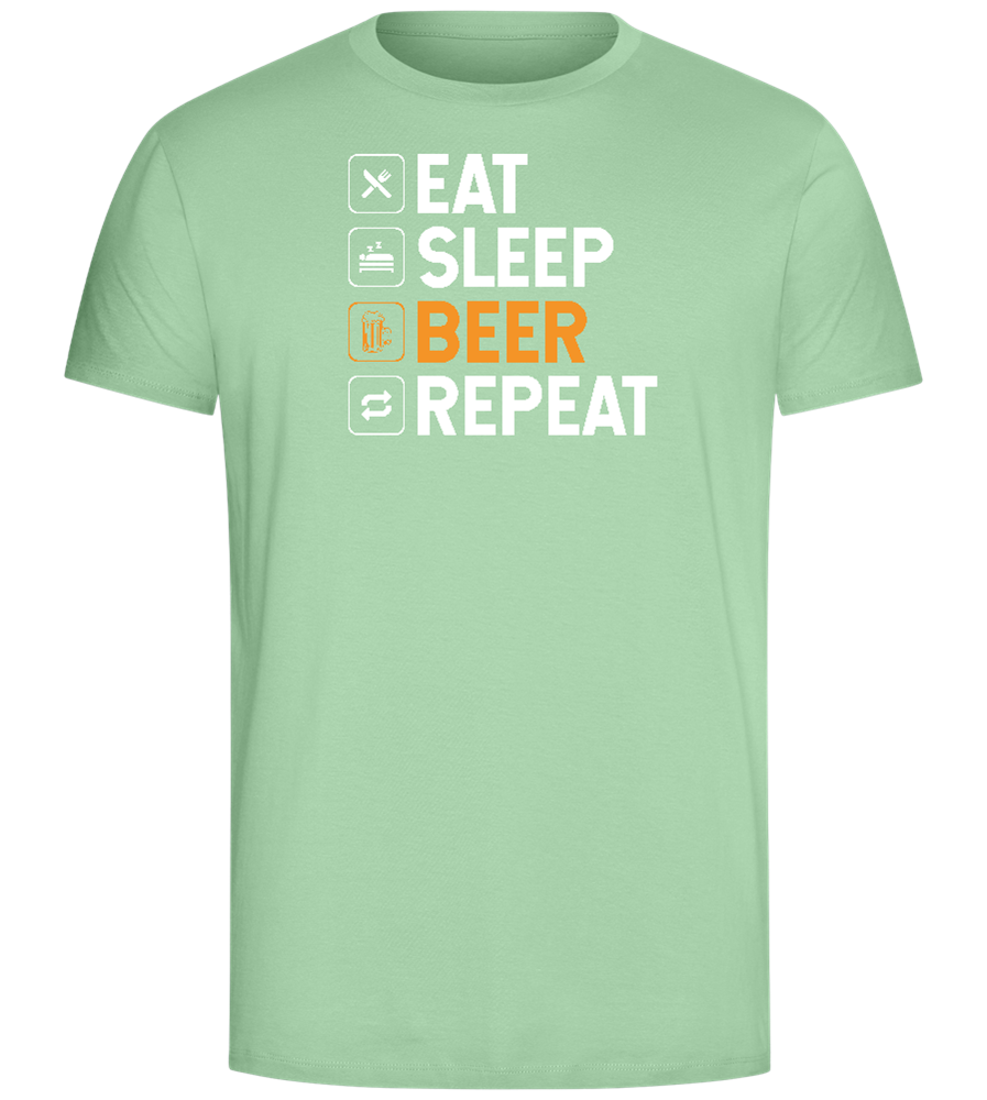 Beer Repeat Design - Comfort Unisex T-Shirt_ICE GREEN_front