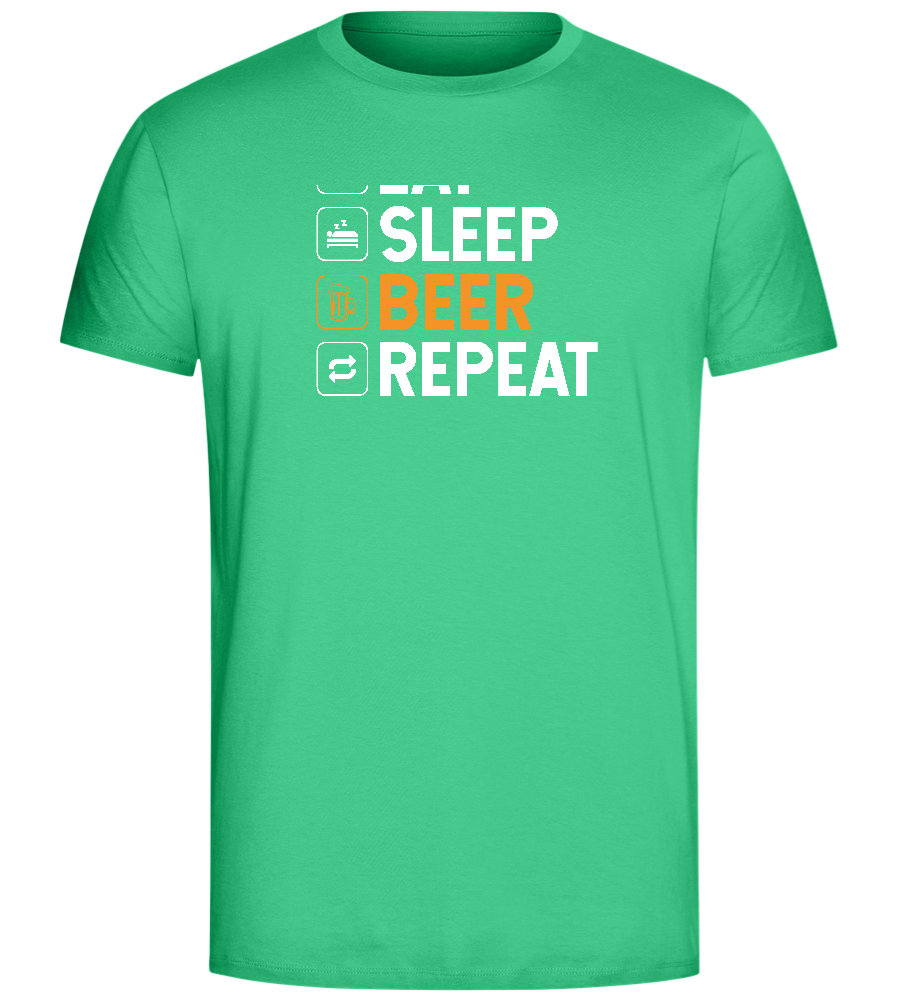 Beer Repeat Design - Comfort Unisex T-Shirt_SPRING GREEN_front