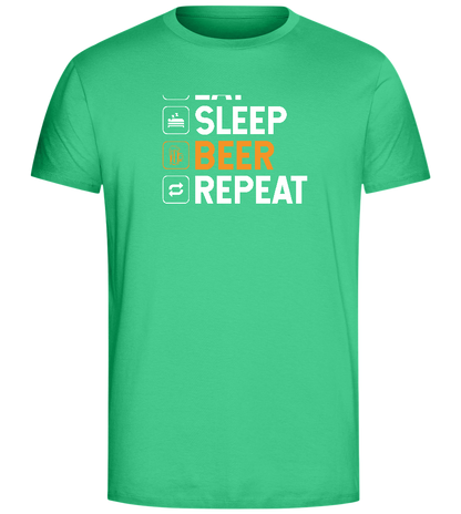 Beer Repeat Design - Comfort Unisex T-Shirt_SPRING GREEN_front