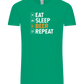 Beer Repeat Design - Comfort Unisex T-Shirt_SPRING GREEN_front