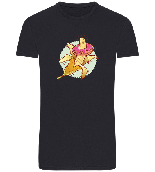 Banana Donut Design - Basic Unisex T-Shirt_FRENCH NAVY_front