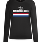 Kingsday Flag Design - Premium Women´s long sleeve t-shirt_DEEP BLACK_front