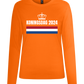 Kingsday Flag Design - Premium Women´s long sleeve t-shirt_ORANGE_front