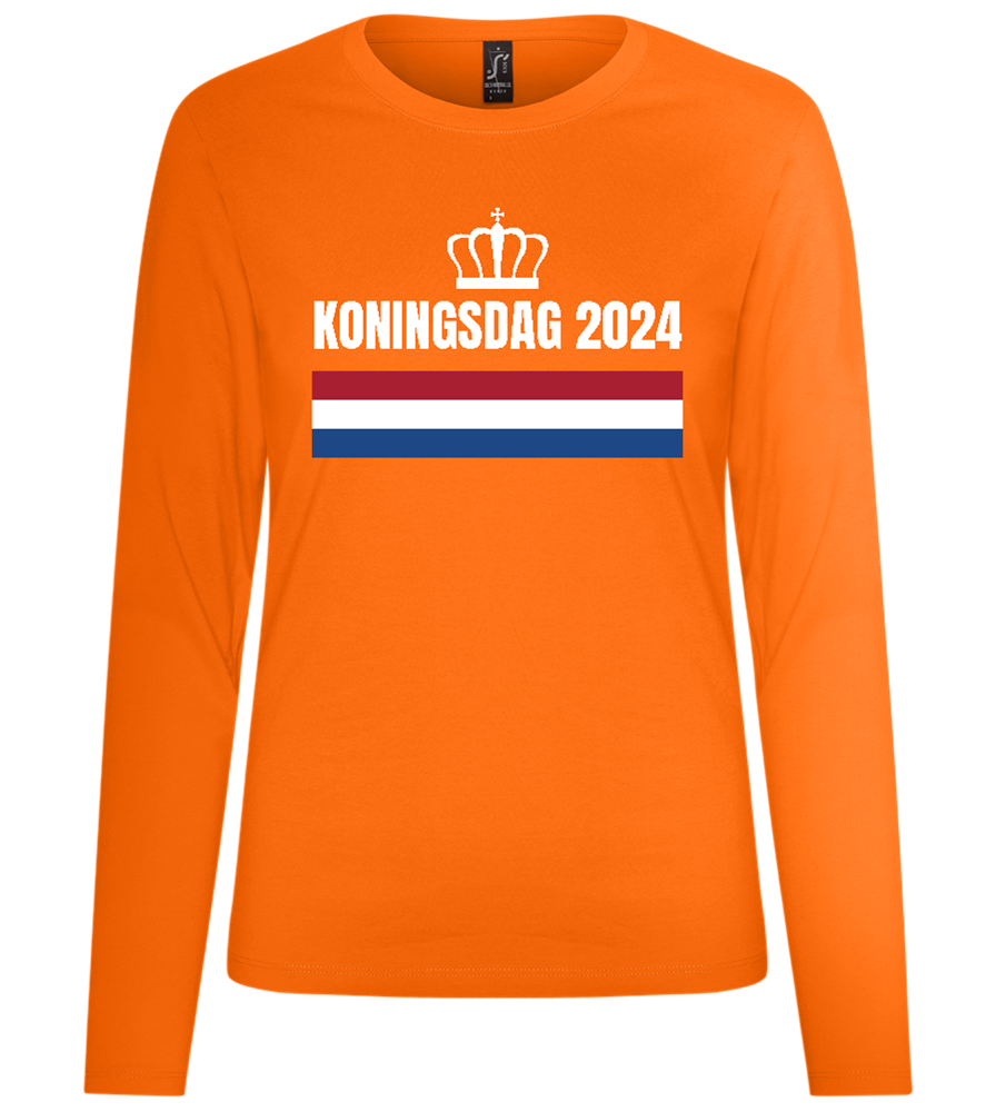 Kingsday Flag Design - Premium Women´s long sleeve t-shirt_ORANGE_front