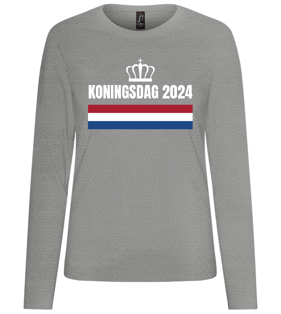 Kingsday Flag Design - Premium Women´s long sleeve t-shirt_ORION GREY_front