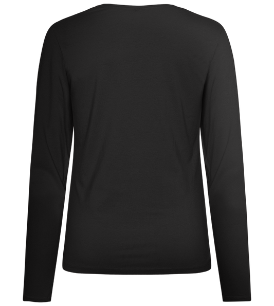 Kingsday Flag Design - Premium Women´s long sleeve t-shirt_DEEP BLACK_back