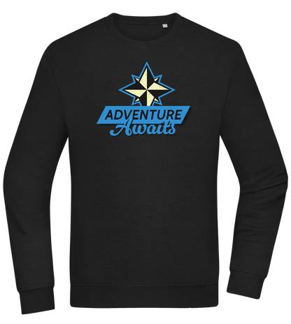 Adventure Awaits Design - Comfort Essential Unisex Sweater_BLACK_front