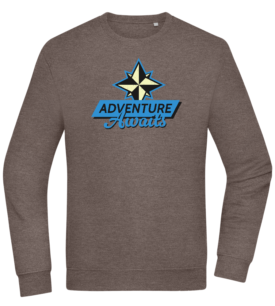 Adventure Awaits Design - Comfort Essential Unisex Sweater_CHARCOAL CHIN_front