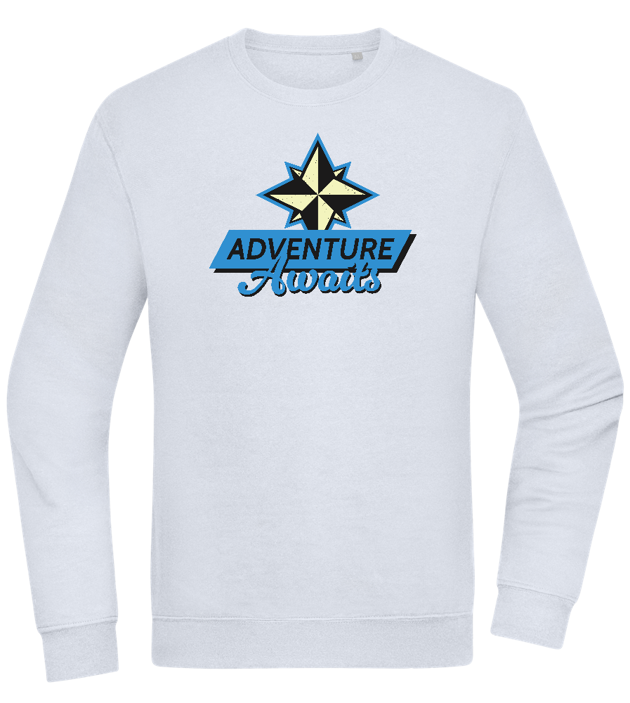 Adventure Awaits Design - Comfort Essential Unisex Sweater_CREAMY BLUE_front