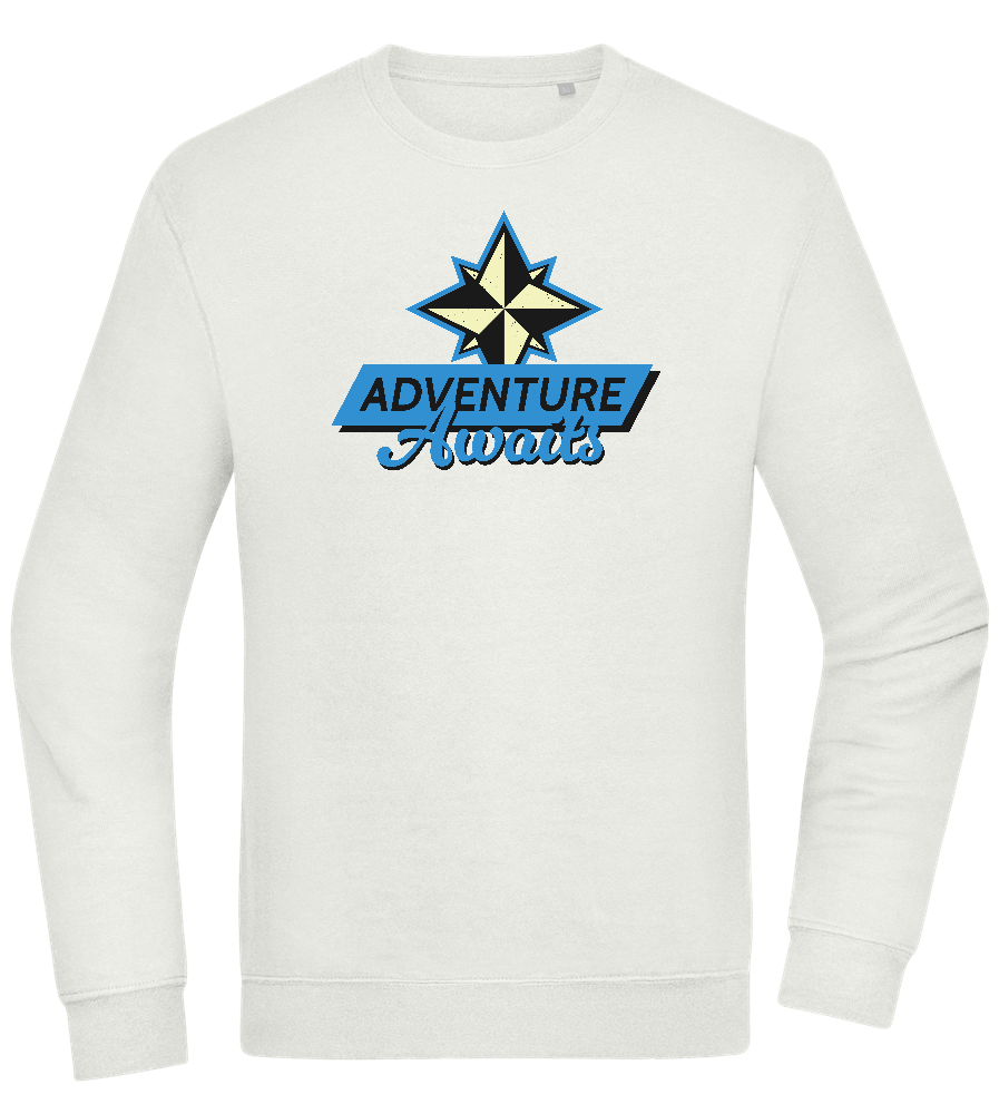 Adventure Awaits Design - Comfort Essential Unisex Sweater_CREAMY GREEN_front