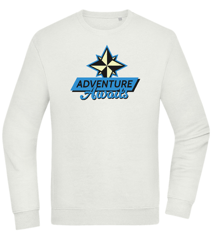 Adventure Awaits Design - Comfort Essential Unisex Sweater_CREAMY GREEN_front