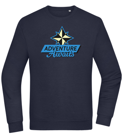 Adventure Awaits Design - Comfort Essential Unisex Sweater_FRENCH NAVY_front