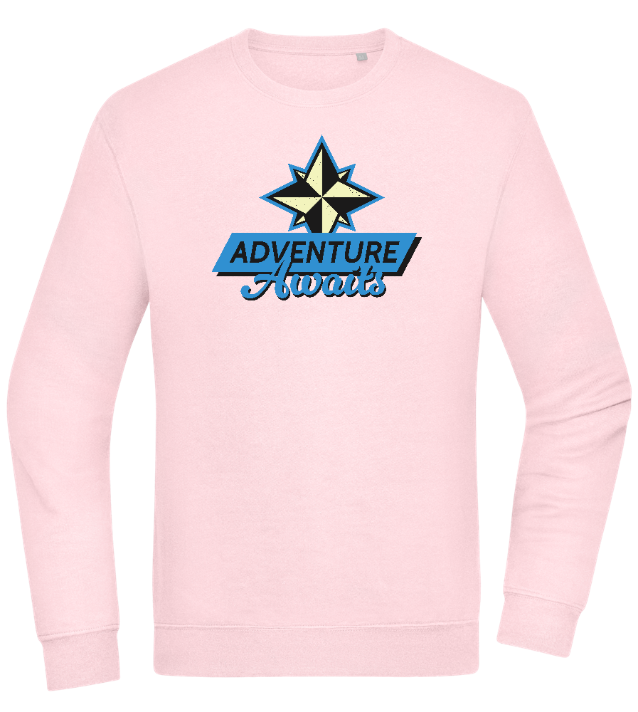 Adventure Awaits Design - Comfort Essential Unisex Sweater_LIGHT PEACH ROSE_front