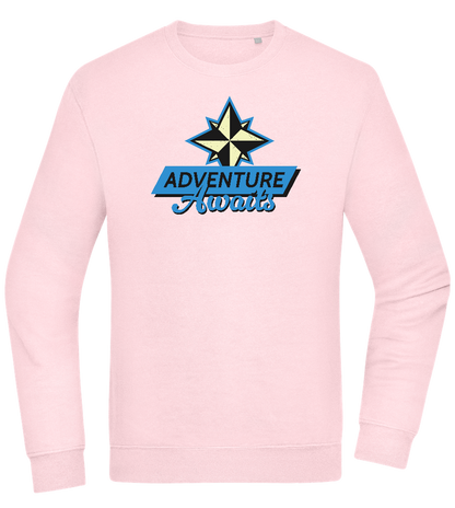 Adventure Awaits Design - Comfort Essential Unisex Sweater_LIGHT PEACH ROSE_front