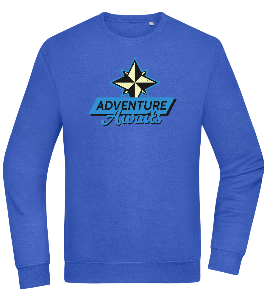 Adventure Awaits Design - Comfort Essential Unisex Sweater_ROYAL_front