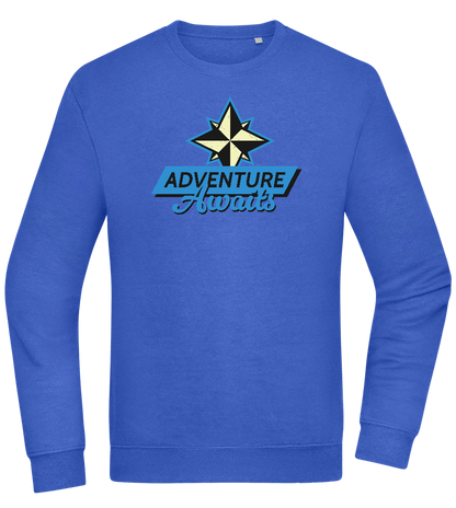 Adventure Awaits Design - Comfort Essential Unisex Sweater_ROYAL_front