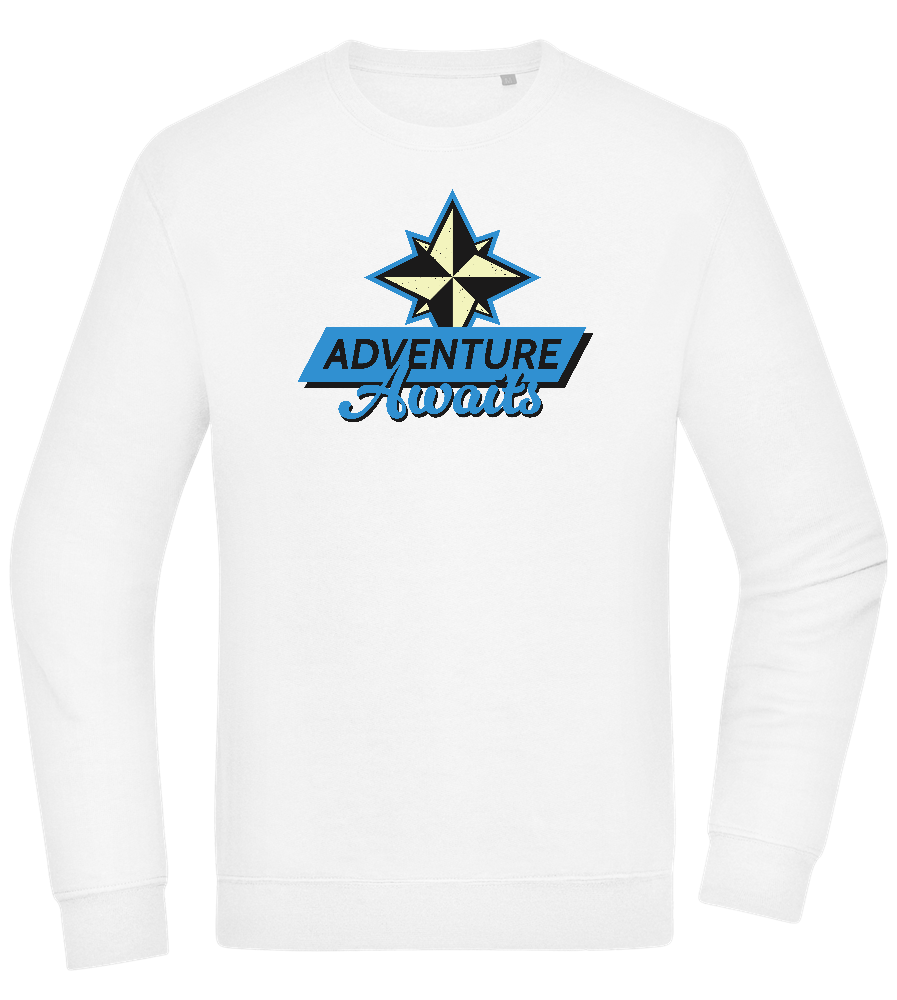 Adventure Awaits Design - Comfort Essential Unisex Sweater_WHITE_front