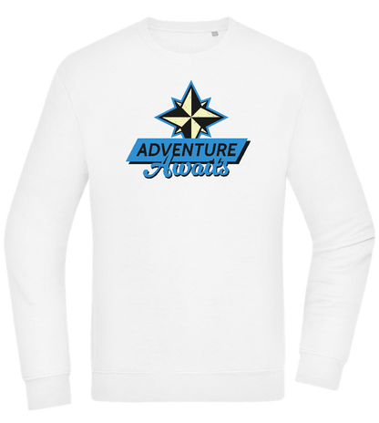 Adventure Awaits Design - Comfort Essential Unisex Sweater_WHITE_front